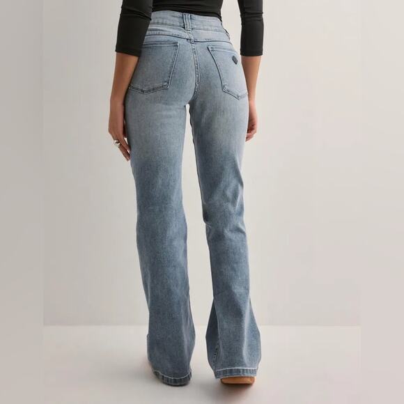 Abrand Jeans 95 Mid Boot Light Vintage Blue Bootcut Denim Womens 26 NWT New - Picture 5 of 8